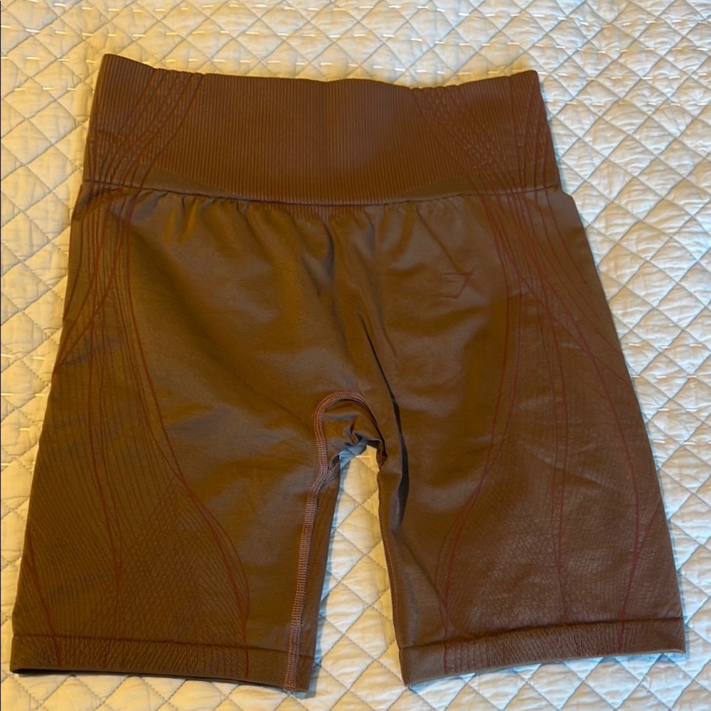 Gymshark brown bike shorts